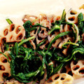 ほのさん。's cooksnap of when they made 簡単☆春菊とレンコンの中華風炒め☆.