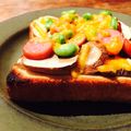 kaokaofood's cooksnap of when they made マッシュとウインナーオリーブ和えトースト.