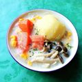カルン's cooksnap of when they made じゃがいもとたらこの豆乳シチュー.