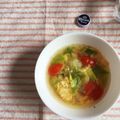 yuka551119's cooksnap of when they made レタスと卵ミニトマトのスープ.