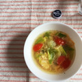 yuka551119's cooksnap of when they made レタスと卵ミニトマトのスープ.