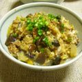 時花菜's cooksnap of when they made なすとひき肉の卵とじ丼.