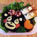 クック27QMET☆'s cooksnap of when they made キャラ弁くまモン.