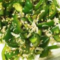 さくちゃん１５'s cooksnap of when they made 五分で♪シャキッと味染みピーマン和え物.