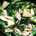 かぴばらん☆'s cooksnap of when they made 焼肉のたれで簡単！筍と小松菜のバター炒め.