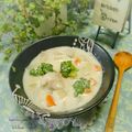 かおりかざり's cooksnap of when they made レンチンで。里芋とチキンの食べるスープ。.