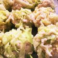★いちごラテ★'s cooksnap of when they made 豆腐とレタスの簡単ヘルシーしゅうまい.
