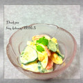 こは＊'s cooksnap of when they made きゅうりと人参とゆで卵のサラダ.