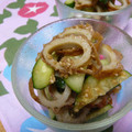 ピンクのたまご's cooksnap of when they made ☆簡単 きゅうりとちくわの胡麻和え☆.