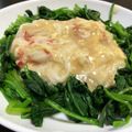 lili5963's cooksnap of when they made ほうれん草とカニカマの卵あんかけサラダ♪.