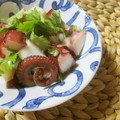 Jaye's cooksnap of when they made タコとパクチーの和え物.