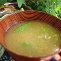 もりあん農園's cooksnap of when they made 新たまねぎと絹さやの味噌汁.