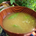 もりあん農園's cooksnap of when they made 新たまねぎと絹さやの味噌汁.