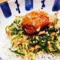 やっちゃこ's cooksnap of when they made ごま油が効いた薬味たっぷりの梅しらす丼.