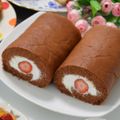 ❀あおい❀'s cooksnap of when they made 苺のココアロールケーキ♪.