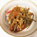 うさとらにゃん's cooksnap of when they made 簡単★人参とレンコンのきんぴらごぼう.