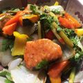 まきまきぷー's cooksnap of when they made うまぁ♪サーモンのスイチリパクチーソース.