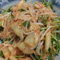 クックICSIHA☆'s cooksnap of when they made 豆苗とモヤシのキムチ中華風ナムル.