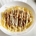 maimp's cooksnap of when they made 高菜と納豆と梅のめんつゆマヨパスタ.