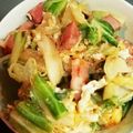 りあけんたママ's cooksnap of when they made 超早！ベーコンとキャベツと卵の昆布茶炒め.
