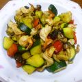 B子chan's cooksnap of when they made 簡単カレー炒め♪ズッキーニ＊ナス＊エビ.