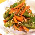 ❁Abake❁'s cooksnap of when they made お弁当に！人参とピーマンのおかかキンピラ.
