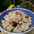 もりあん農園's cooksnap of when they made かつお菜と梅干しの桜えびチャーハン.