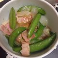mmmm123's cooksnap of when they made スナップえんどうとベーコンの炒め物.