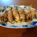 milkypeco's cooksnap of when they made 味付け簡単♪えのきと豆苗のピリ辛豚巻き.
