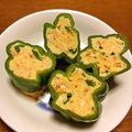 クタちゃん☆'s cooksnap of when they made お弁当に♬鮭入り卵のピーマンカップ.