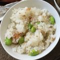 こあらなお's cooksnap of when they made 梅と枝豆のおにぎり.