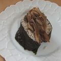 きらり流れ星's cooksnap of when they made キノコの塩麹炒めおにぎらず.