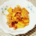 ﾁｲﾁｬﾝﾏﾏ's cooksnap of when they made 筍とベーコンのちょっピリ辛炒め♪.