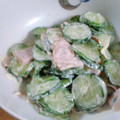 milestone★'s cooksnap of when they made ☆きゅうりとハムのマヨ和え☆.