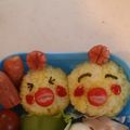 お絹タン's cooksnap of when they made 【キャラ弁】簡単小鳥おにぎり。.