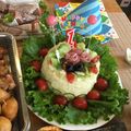 ☆ともママ☆☆☆'s cooksnap of when they made クリスマスに❤サンドイッチケーキ（甘くないお食事ケーキ.