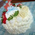 ﾘﾗｯｸｽくま's cooksnap of when they made ディズニーふわふわドレスのドールケーキ.