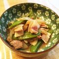 ぺちゃーむ's cooksnap of when they made スナップえんどうとベーコンの炒め物.
