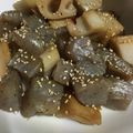 ｼｮｺﾗmode's cooksnap of when they made ザクザクれんこんとコンニャクのきんぴら.