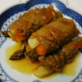 菜っ葉組's cooksnap of when they made 簡単★ジャガイモと人参の牛肉巻き.