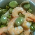 クックLB0KZO☆'s cooksnap of when they made 海老と空豆とマッシュルームのアヒージョ.