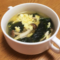 ぽめchan's cooksnap of when they made 簡単すぎるたまごとワカメのスープ.