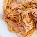 お好みで's cooksnap of when they made ケチャップが決め手♪豚の生姜焼きパスタ.
