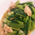cocogai's cooksnap of when they made 小松菜と鶏肉のピリ辛豆板醤炒め.