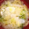 RINAmatin's cooksnap of when they made 白菜と長芋のホクホク味噌汁.