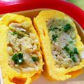 クックKQECQX☆'s cooksnap of when they made 残った餃子の具で☆卵巻き.