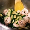 kaeかえちゃん's cooksnap of when they made エビとズッキーニのナムル.