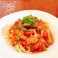 マイポ☆'s cooksnap of when they made うちの定番☆なすと豚肉のトマトパスタ.