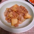 なつみゃ's cooksnap of when they made ✩挽肉とじゃがいもと玉ねぎの味噌じゃが✩.