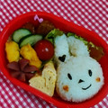 たにたーに's cooksnap of when they made 簡単♪キャラ弁♪うさぎおにぎり♪.